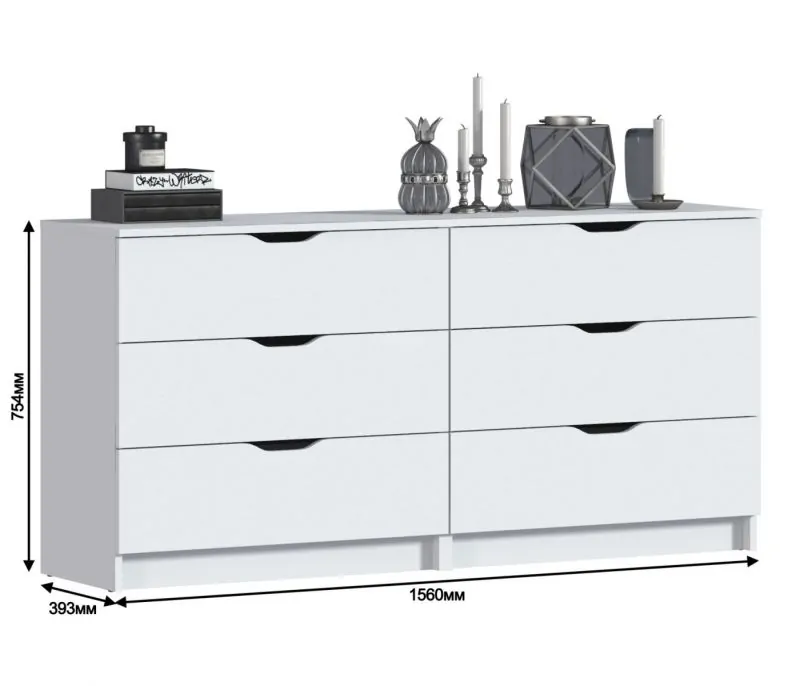 Комод Бруклин СБ-3252/1 (Белый) (СП) в Урае - uraj.mebel-e96.ru