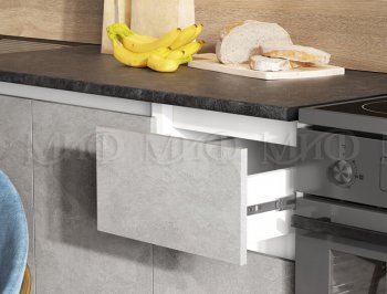 Кухонный гарнитур 2000 мм Челси бетон (Миф) в Урае - uraj.mebel-e96.ru