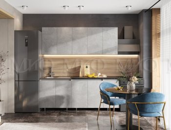 Кухонный гарнитур 2000 мм Челси бетон (Миф) в Урае - uraj.mebel-e96.ru