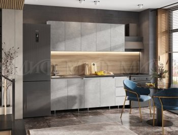Кухонный гарнитур 2000 мм Челси бетон (Миф) в Урае - uraj.mebel-e96.ru