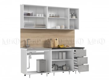 Кухонный гарнитур 2000 мм Челси бетон (Миф) в Урае - uraj.mebel-e96.ru