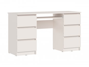 Письменный стол Челси 6 ящиков кашемир (Миф) в Урае - uraj.mebel-e96.ru
