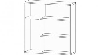 Секция навесная Даллас светлый (Лин) в Урае - uraj.mebel-e96.ru