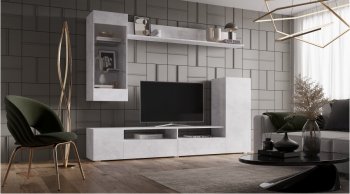 Секция навесная Даллас светлый (Лин) в Урае - uraj.mebel-e96.ru