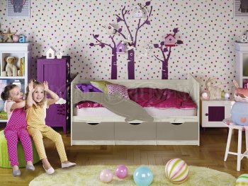 Кровать Дельфин №1 шарли мокко (Миф) в Урае - uraj.mebel-e96.ru