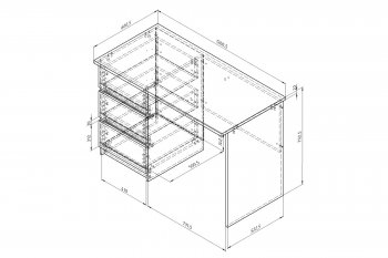 Стол письменный Дельта Next 15.04 ЯС/графит (ФМ) в Урае - uraj.mebel-e96.ru