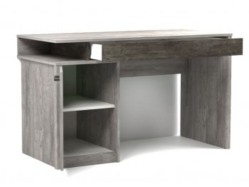 Стол письменный Денвер Риббек серый (СБК) в Урае - uraj.mebel-e96.ru