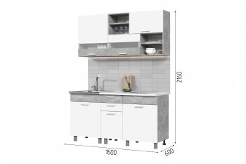 Кухонный гарнитур 1600 мм Денвер (СтендМ) в Урае - uraj.mebel-e96.ru