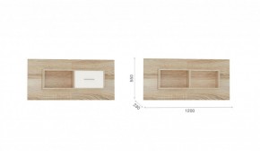 Детская Система Стелс Полка навесная 1д Дуб сонома/Белый в Урае - uraj.mebel-e96.ru | фото