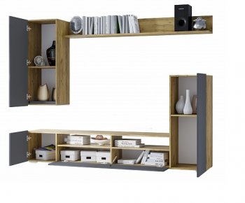 Стенка Диаманд графит (БТС) в Урае - uraj.mebel-e96.ru