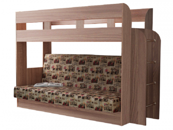 Кровать двухъярусная с диваном Дива ( Версаль) в Урае - uraj.mebel-e96.ru