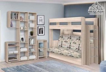Кровать двухъярусная с диваном Дива ( Версаль) в Урае - uraj.mebel-e96.ru