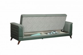 Диван-кровать Амарант (жаккард аква/кож.зам марвел океан) в Урае - uraj.mebel-e96.ru