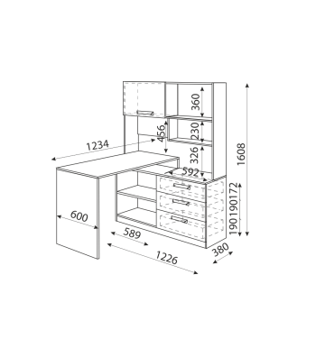 Стол угловой Дуглас М07 (Риннер) в Урае - uraj.mebel-e96.ru