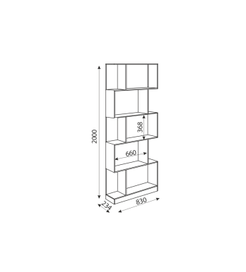 Стеллаж Дуглас М05 (Риннер) в Урае - uraj.mebel-e96.ru