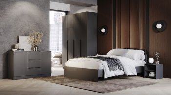 Кровать двуспальная Элегант графит (Лин) в Урае - uraj.mebel-e96.ru