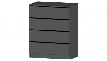 Комод Элегант 4 ящика Графит (Лин) в Урае - uraj.mebel-e96.ru | фото