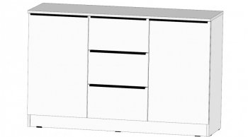 Комод Элегант большой Белый (Лин) в Урае - uraj.mebel-e96.ru | фото