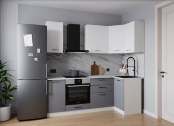 Угловой кухонный гарнитур Элеганция 2200*1000 мм (Sanvut) в Урае - uraj.mebel-e96.ru