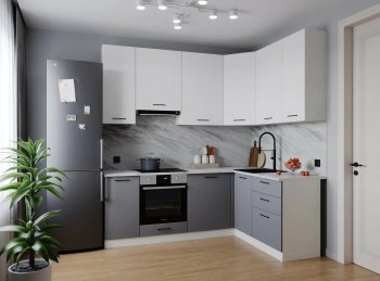 Угловой кухонный гарнитур Элеганция 2200*1600 мм Sanvut в Урае - uraj.mebel-e96.ru