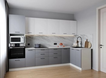 Угловой кухонный гарнитур Элеганция 3200*1400 мм (Санвут) в Урае - uraj.mebel-e96.ru