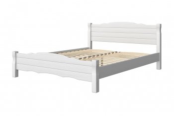 Кровать из массива Эрден белый античный (БМ) в Урае - uraj.mebel-e96.ru
