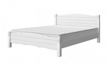Кровать из массива Эрден белый античный (БМ) в Урае - uraj.mebel-e96.ru