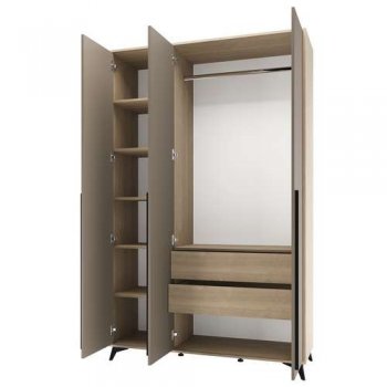 Шкаф 1360 3С2Я с ящиками Ева Глиняный (Памир) в Урае - uraj.mebel-e96.ru