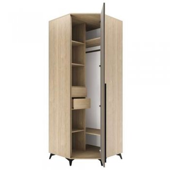 Шкаф угловой 840 1С2Я с ящиками Ева Глиняный (Памир) в Урае - uraj.mebel-e96.ru