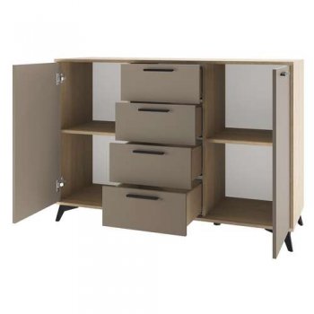 Комод Ева 1360 2С4Я Глиняный (Памир) в Урае - uraj.mebel-e96.ru