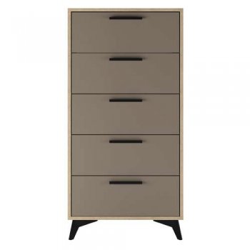 Комод Ева 570 5Я Глиняный (Памир) в Урае - uraj.mebel-e96.ru
