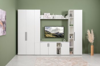 Стенка Эйр модульная, белый (Моби) в Урае - uraj.mebel-e96.ru