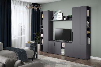 Стенка Эйр модульная, графит (Моби) в Урае - uraj.mebel-e96.ru