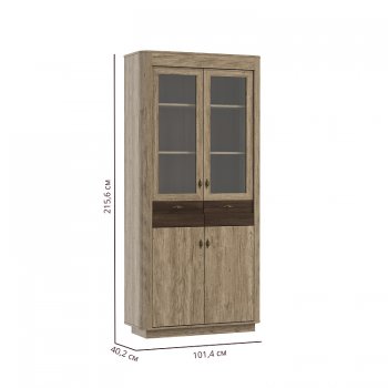 Шкаф витрина 34.05 Фантазия (Олмеко) в Урае - uraj.mebel-e96.ru