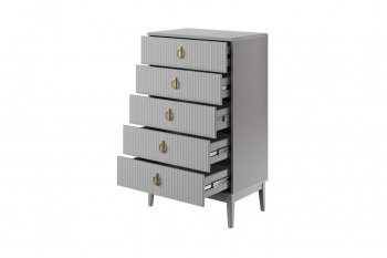 Комод 5 ящ. Фарго антрацит (БМ) в Урае - uraj.mebel-e96.ru