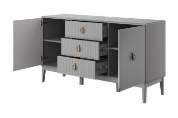 Комод 2 дв., 3 ящ. Фарго антрацит (БМ) в Урае - uraj.mebel-e96.ru