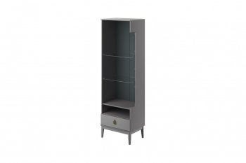 Шкаф-витрина, ШР-1 (левый) Фарго антрацит (БМ) в Урае - uraj.mebel-e96.ru