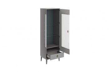Шкаф-витрина, ШР-1 (правый) Фарго антрацит (БМ) в Урае - uraj.mebel-e96.ru