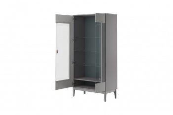 Шкаф-витрина 2 дв. Фарго антрацит (БМ) в Урае - uraj.mebel-e96.ru