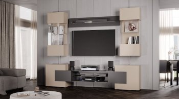 Стенка Фэнтези графит/кашемир (Лин) в Урае - uraj.mebel-e96.ru