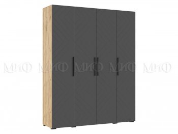 Спальный гарнитур Флэш крафт/графит, модульный (Миф) в Урае - uraj.mebel-e96.ru
