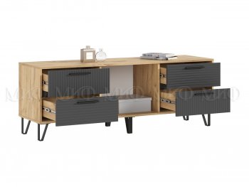 Тумба ТВ Флэш крафт/графит (Миф) в Урае - uraj.mebel-e96.ru