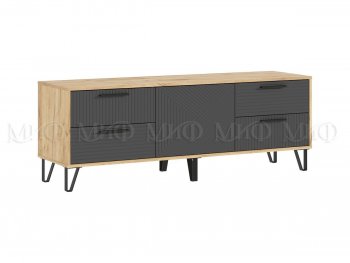 Тумба ТВ Флэш крафт/графит (Миф) в Урае - uraj.mebel-e96.ru