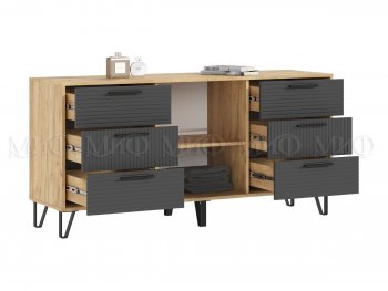 Комод Флэш крафт/графит(Миф) в Урае - uraj.mebel-e96.ru