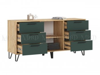 Комод Флэш крафт/грин (Миф) в Урае - uraj.mebel-e96.ru