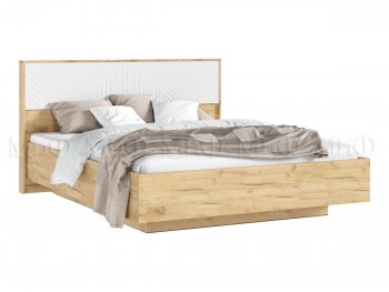 Кровать парящая с ПМ Флэш белый/дуб крафт (Миф) в Урае - uraj.mebel-e96.ru | фото