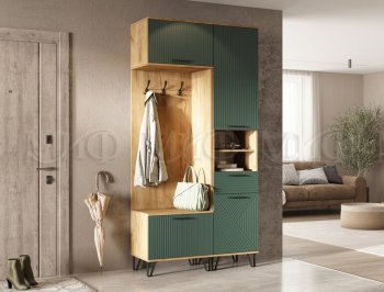Прихожая Флэш комп.1, крафт/графит (Миф) в Урае - uraj.mebel-e96.ru