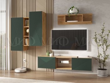 Стенка Флэш крафт/грин (Миф) в Урае - uraj.mebel-e96.ru