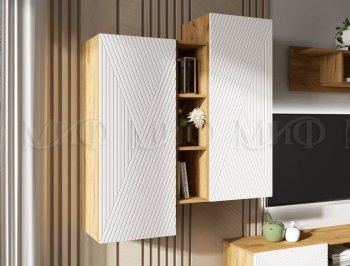 Стенка Флэш крафт/белый (Миф) в Урае - uraj.mebel-e96.ru