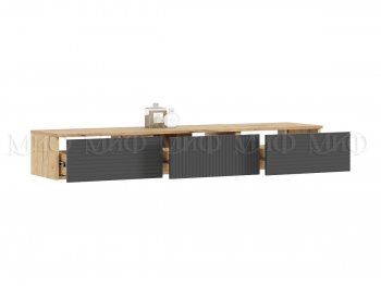 Стенка Флэш комп.2 крафт/графит (Миф) в Урае - uraj.mebel-e96.ru
